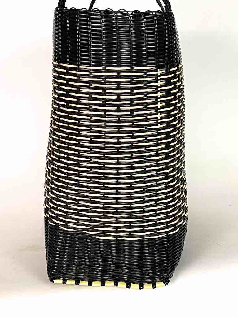 Large Deep Woven Recyclyed Plastic High Capacity Handbag - El Salvador