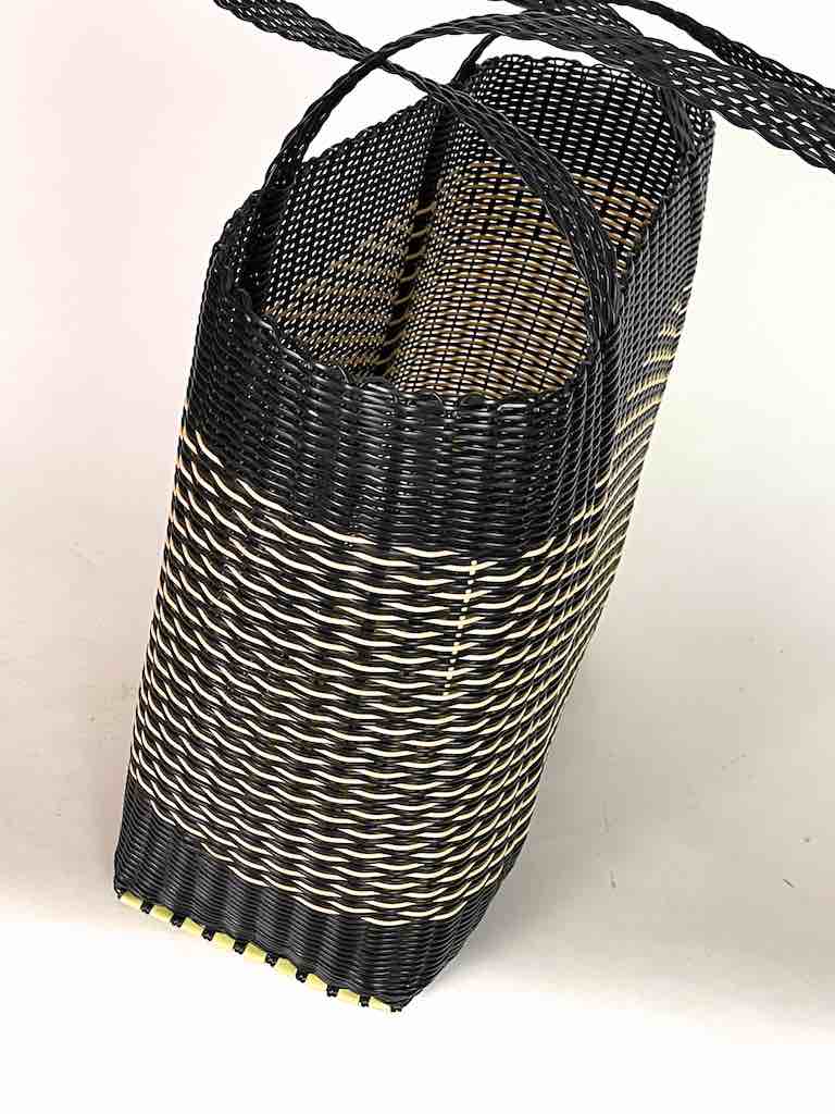 Large Deep Woven Recyclyed Plastic High Capacity Handbag - El Salvador
