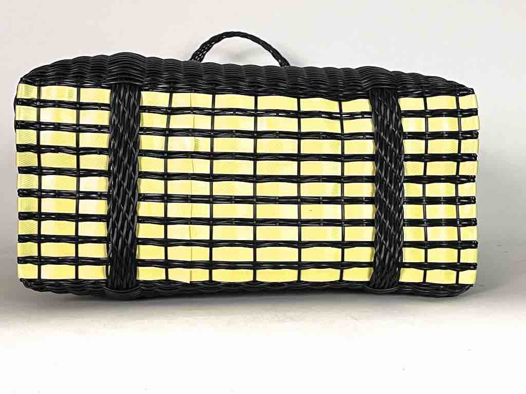 Large Deep Woven Recyclyed Plastic High Capacity Handbag - El Salvador