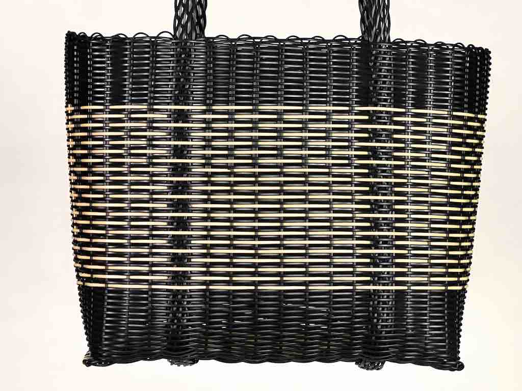 Medium Deep Woven Recyclyed Plastic High Capacity Handbag - El Salvador
