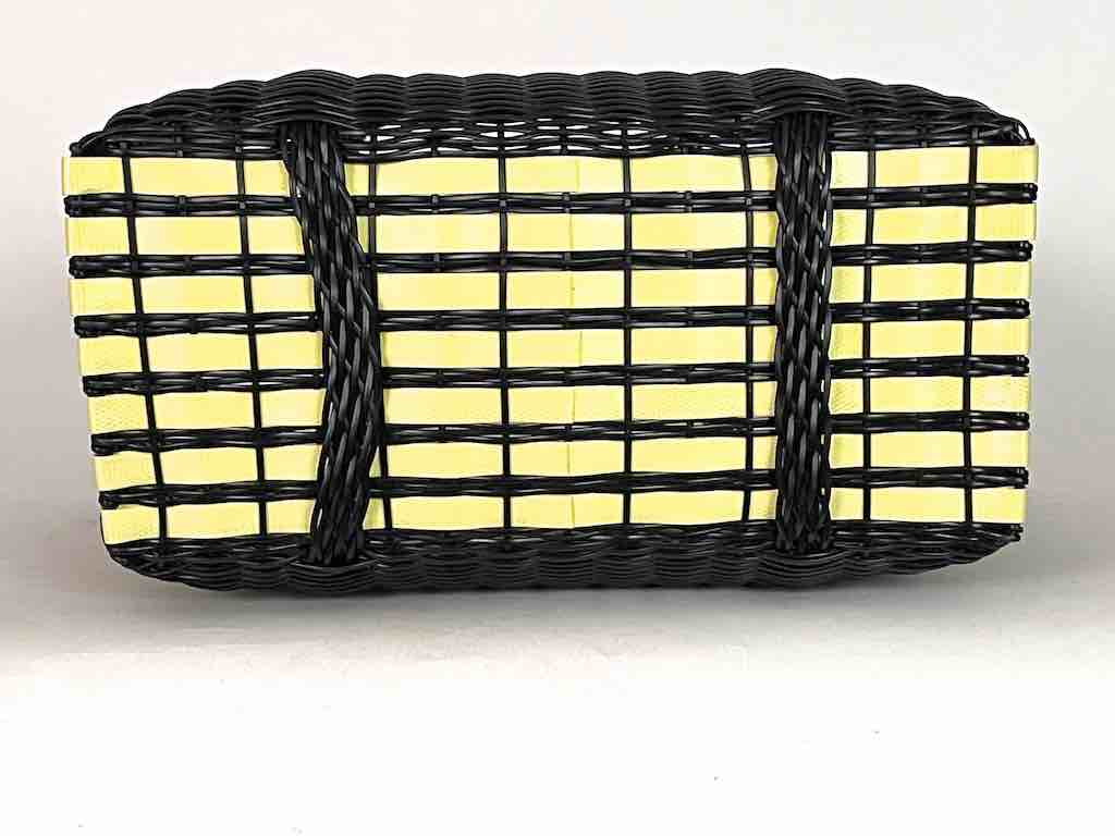 Medium Deep Woven Recyclyed Plastic High Capacity Handbag - El Salvador