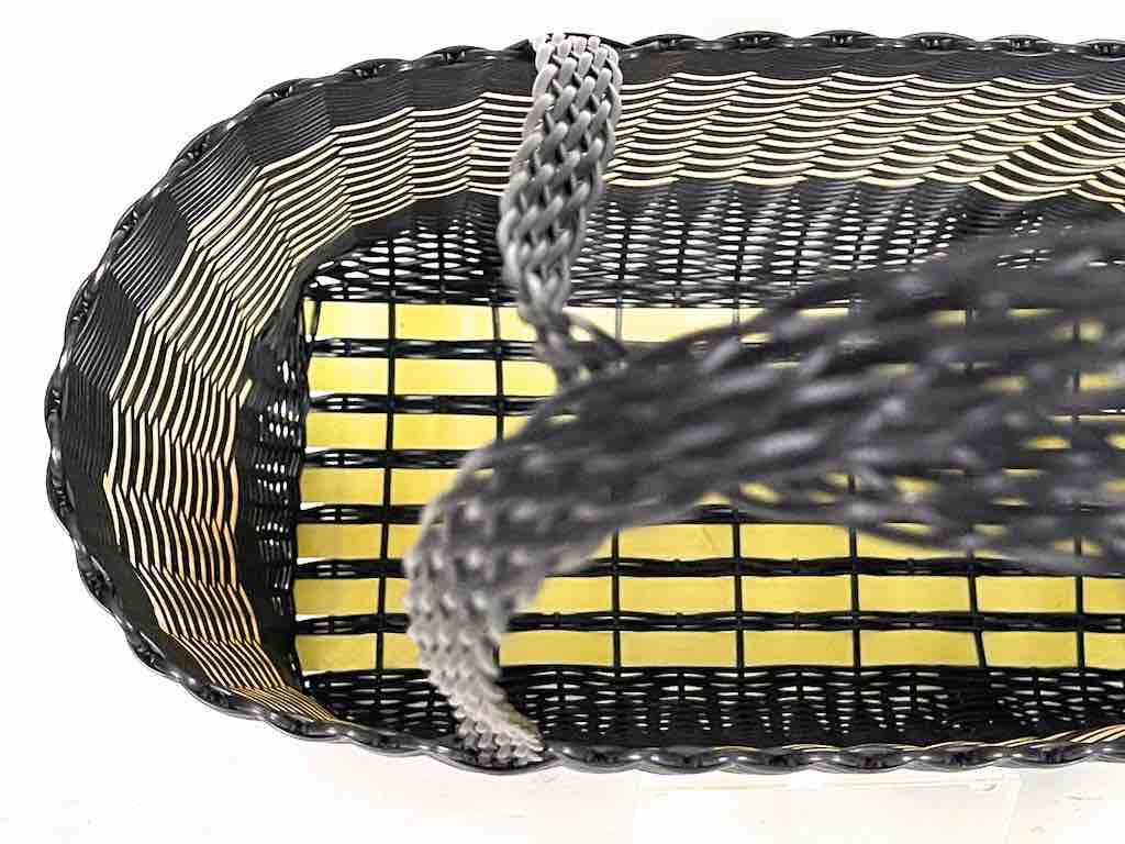 Medium Deep Woven Recyclyed Plastic High Capacity Handbag - El Salvador