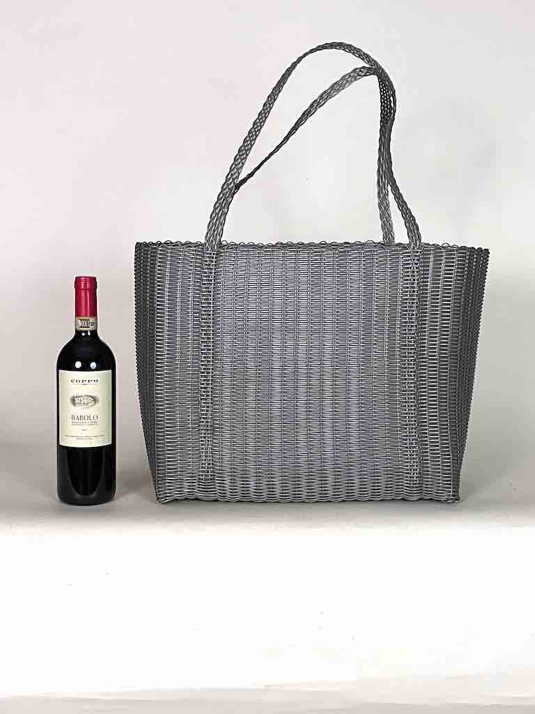 Large Deep Woven Recyclyed Plastic High Capacity Handbag - El Salvador