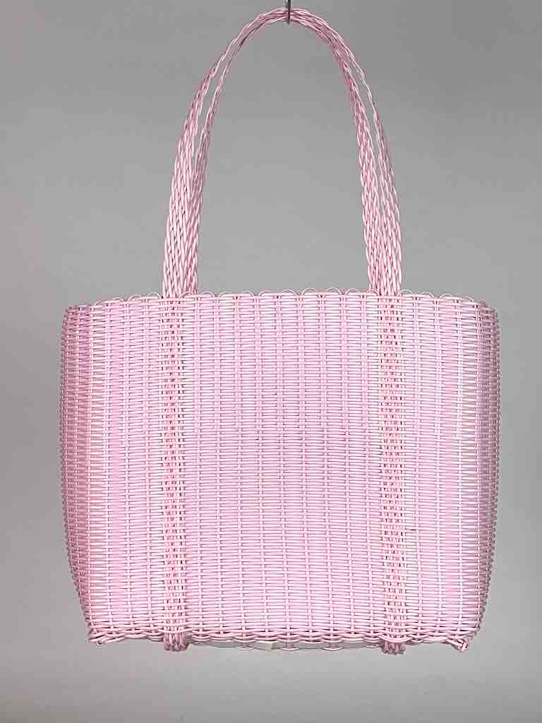 Medium Deep Woven Recyclyed Plastic High Capacity Handbag - El Salvador