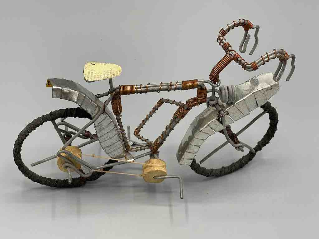 African Recycled Wire & Metal Toy Racing Bike - Burkina Faso