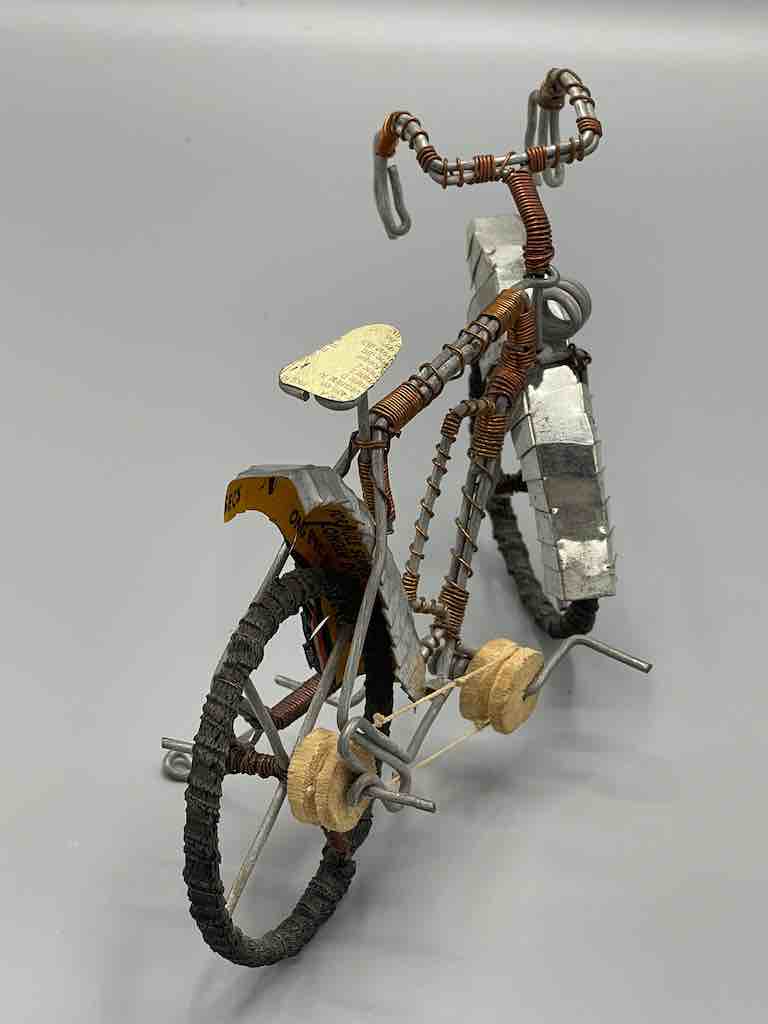 African Recycled Wire & Metal Toy Racing Bike - Burkina Faso