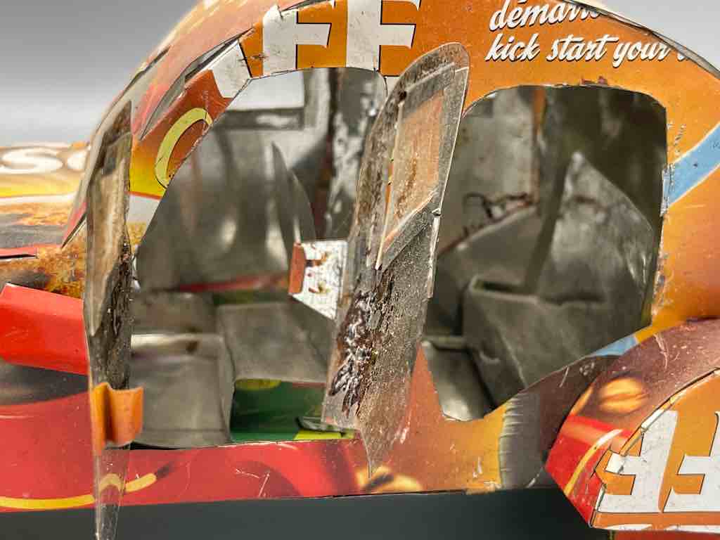 African Recycled Labeled Metal Can Toy Car - Burkina Faso