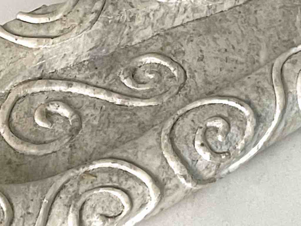 Hand-Carved Soapstone Vietnamese White Abstract Platter