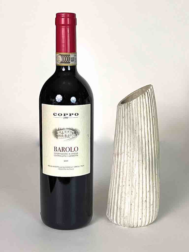 Hand-Carved Soapstone Vietnamese White Contemporary Vase