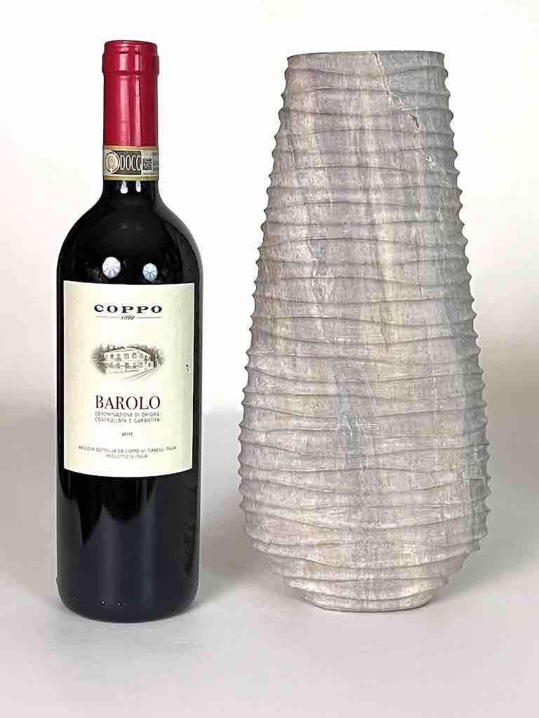 Hand-Carved Tall Soapstone Vietnamese Sculptural Vase