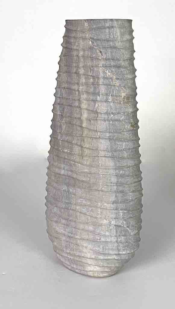 Hand-Carved Tall Soapstone Vietnamese Sculptural Vase