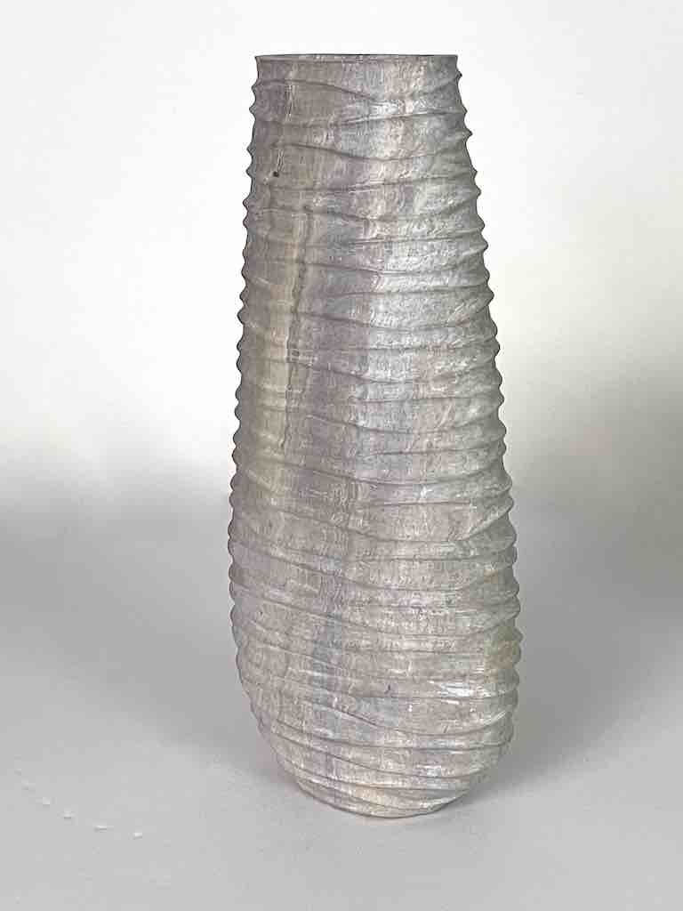 Hand-Carved Tall Soapstone Vietnamese Sculptural Vase