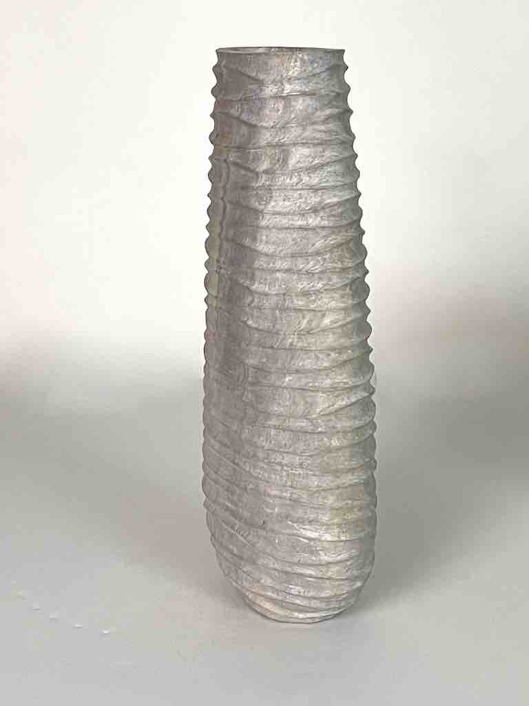 Hand-Carved Tall Soapstone Vietnamese Sculptural Vase