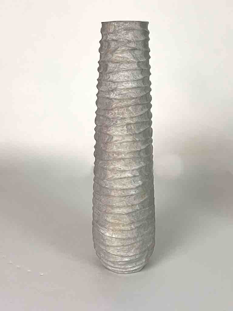 Hand-Carved Tall Soapstone Vietnamese Sculptural Vase