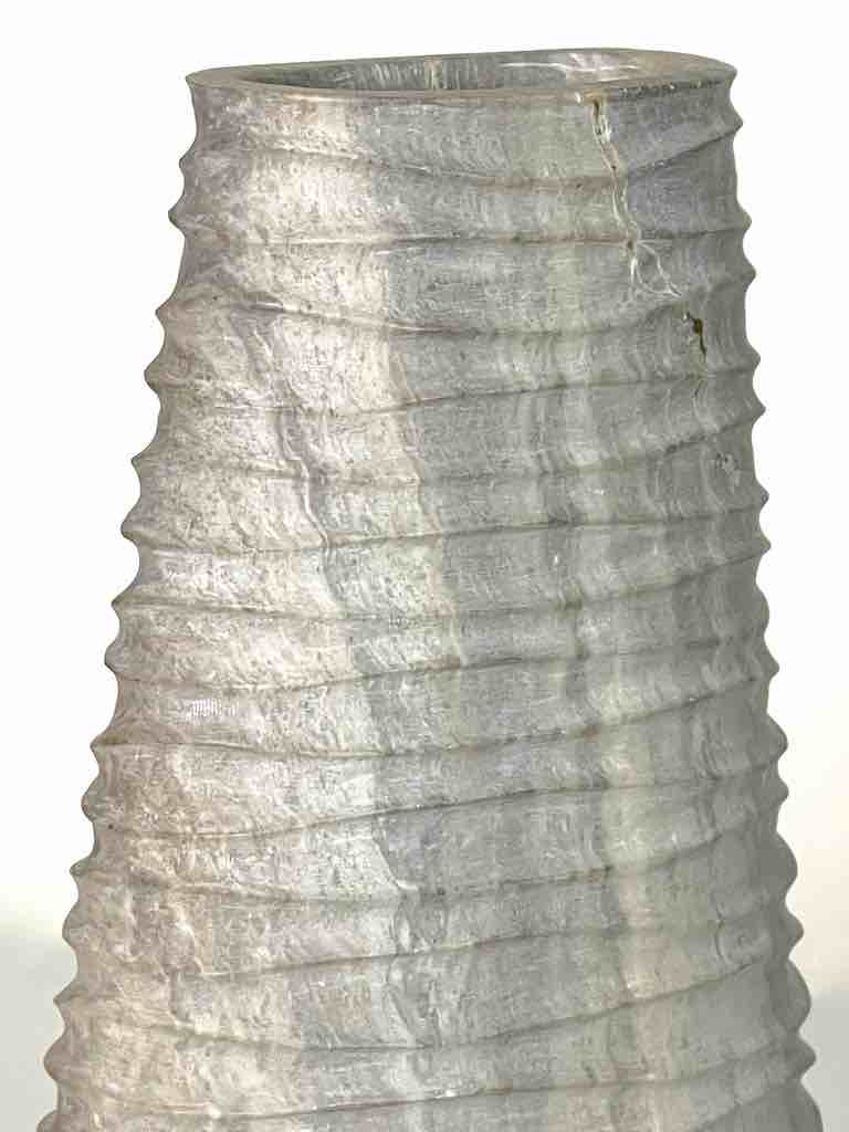 Hand-Carved Tall Soapstone Vietnamese Sculptural Vase