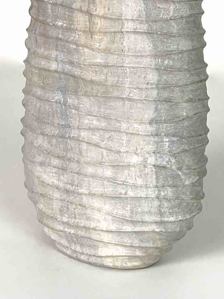 Hand-Carved Tall Soapstone Vietnamese Sculptural Vase