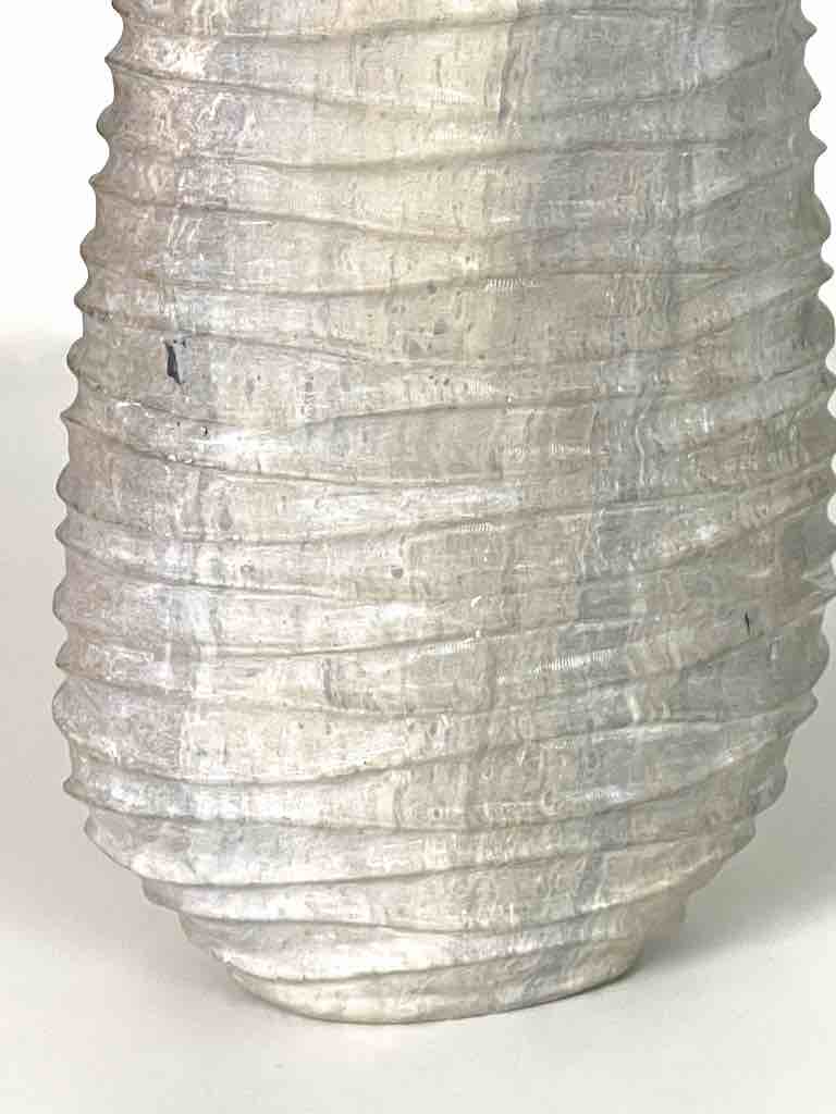 Hand-Carved Tall Soapstone Vietnamese Sculptural Vase