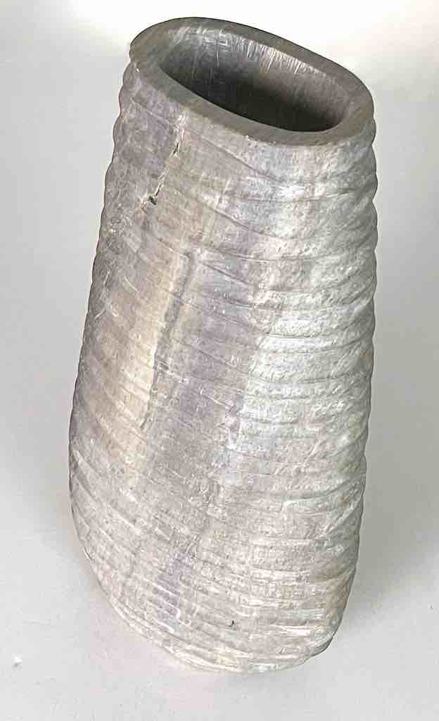 Hand-Carved Tall Soapstone Vietnamese Sculptural Vase