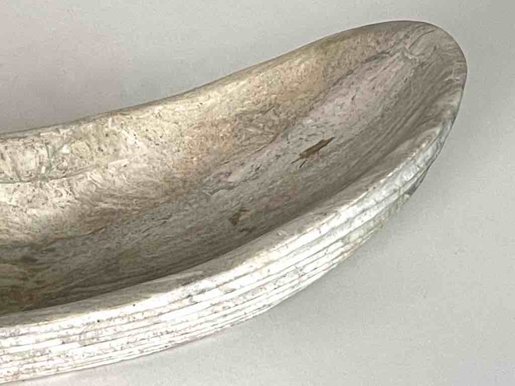 Hand-Carved Long Soapstone Vietnamese Sculptural Bowl