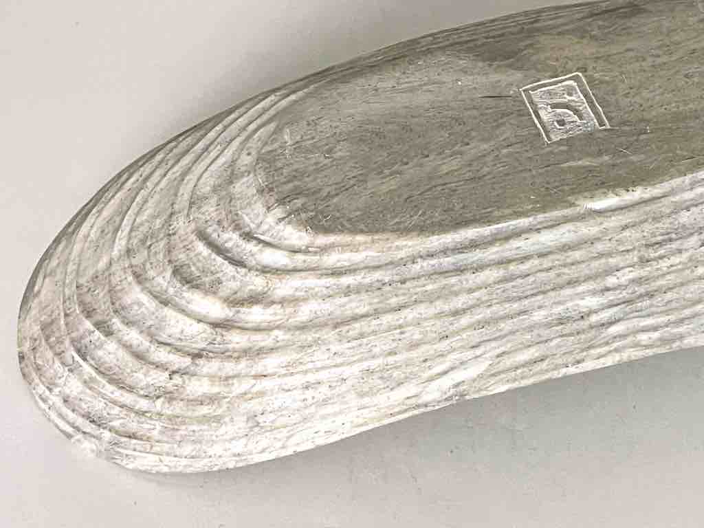 Hand-Carved Long Soapstone Vietnamese Sculptural Bowl