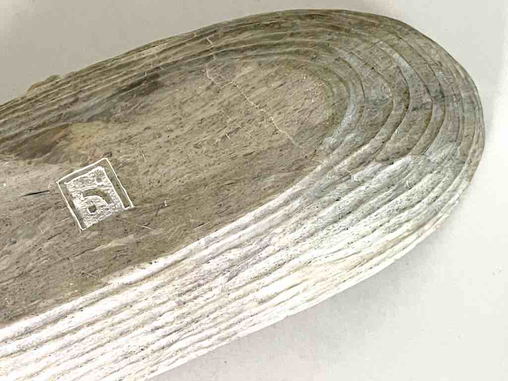 Hand-Carved Long Soapstone Vietnamese Sculptural Bowl