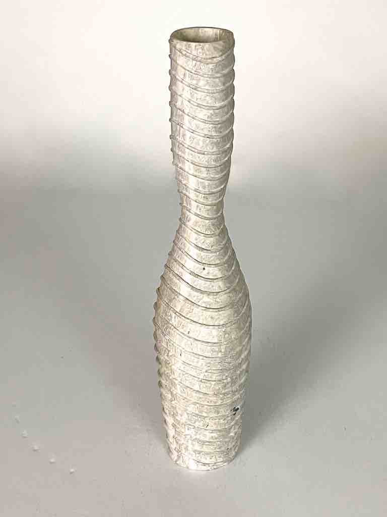 Hand-Carved Tall Soapstone Vietnamese Sculptural Vase