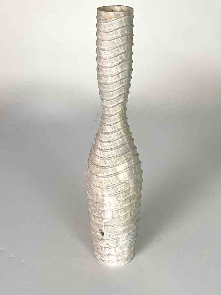 Hand-Carved Tall Soapstone Vietnamese Sculptural Vase