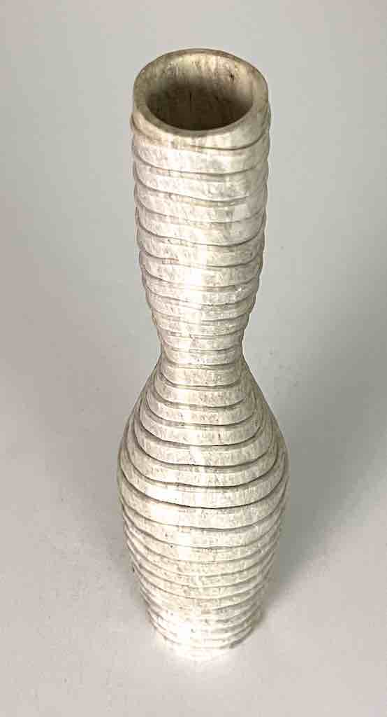 Hand-Carved Tall Soapstone Vietnamese Sculptural Vase