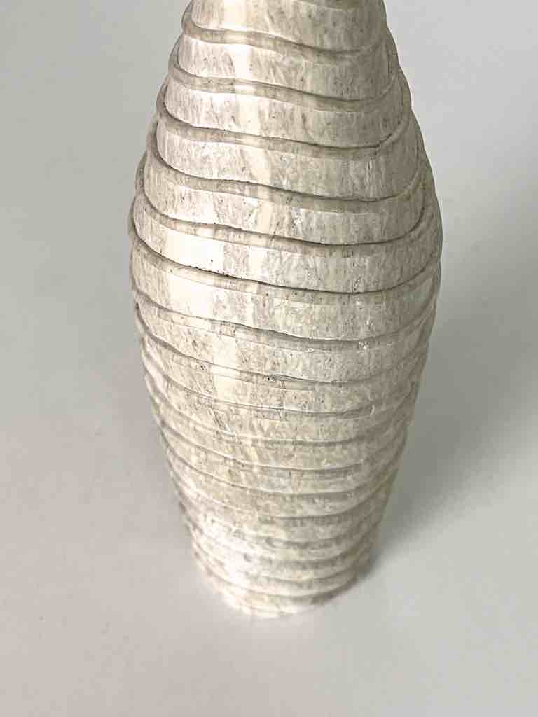 Hand-Carved Tall Soapstone Vietnamese Sculptural Vase