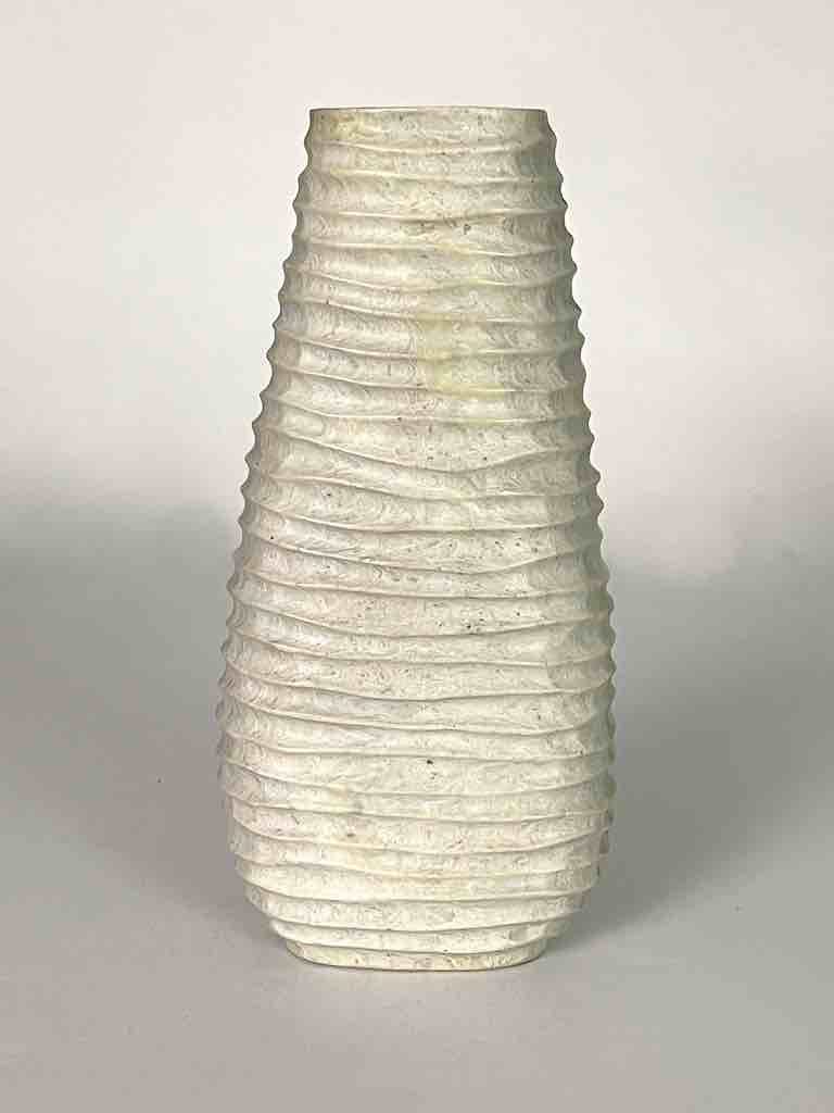 Hand-Carved Tall Soapstone Vietnamese Sculptural Vase