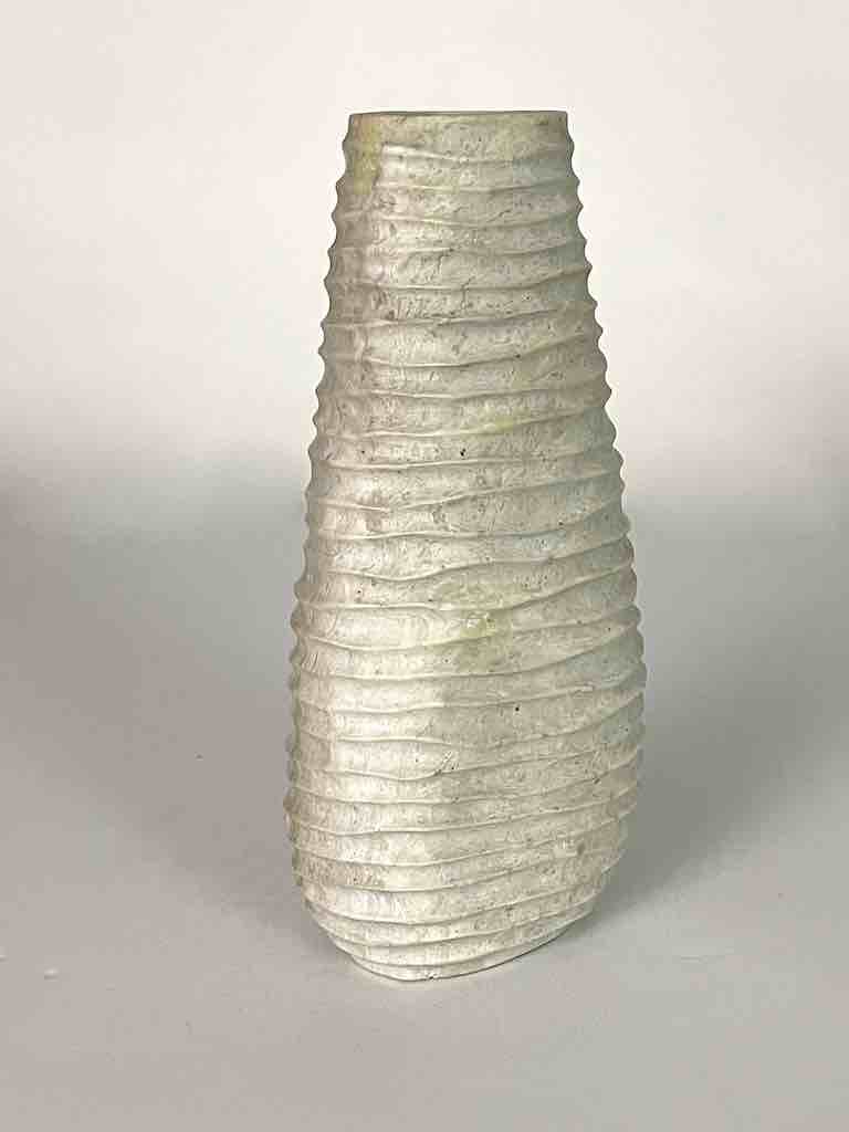 Hand-Carved Tall Soapstone Vietnamese Sculptural Vase