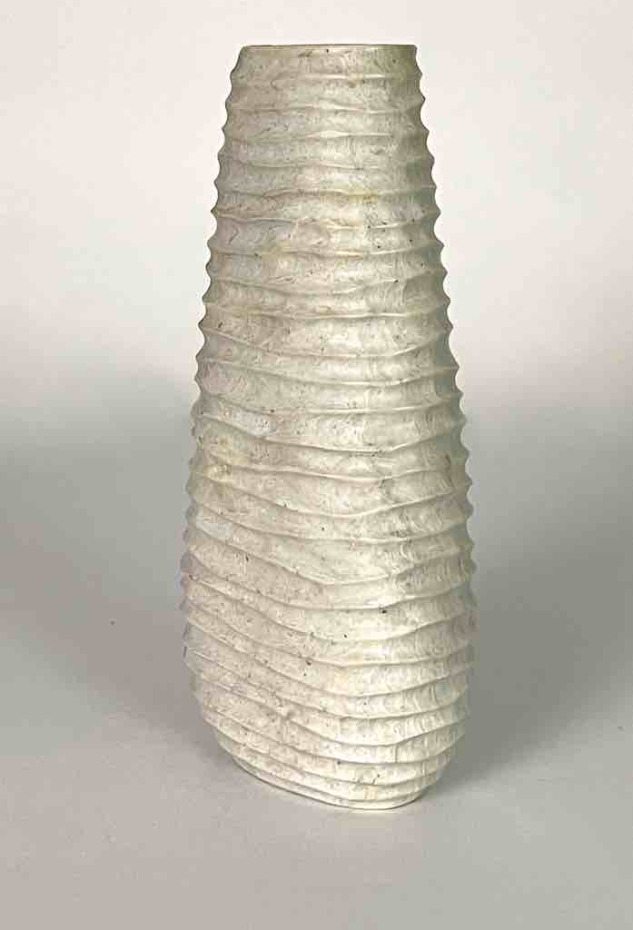 Hand-Carved Tall Soapstone Vietnamese Sculptural Vase