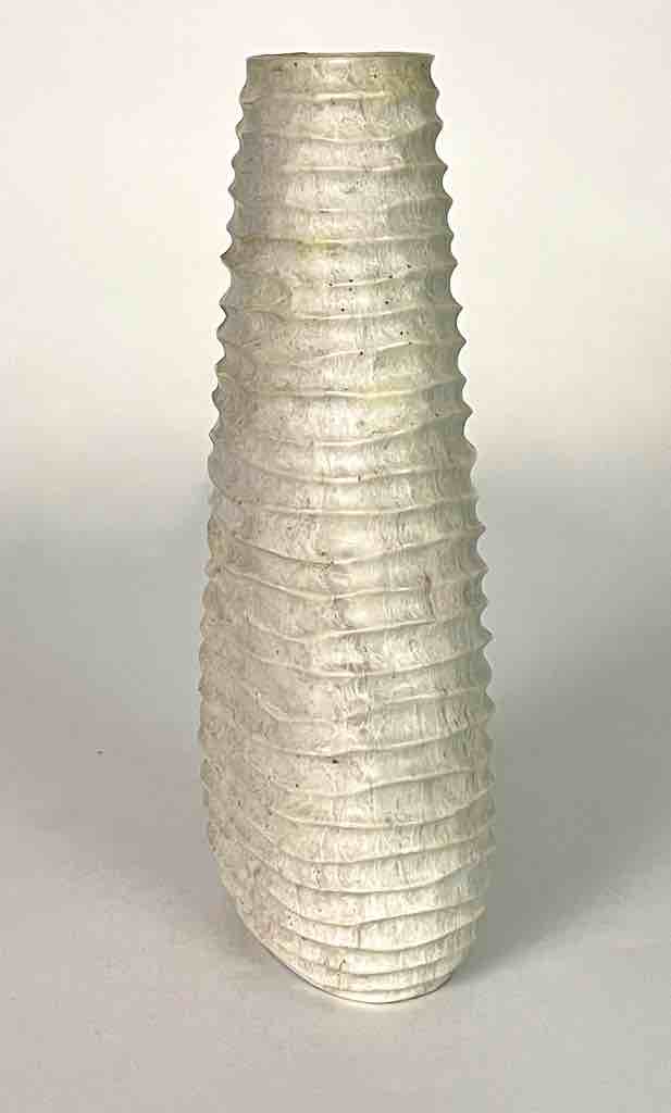 Hand-Carved Tall Soapstone Vietnamese Sculptural Vase