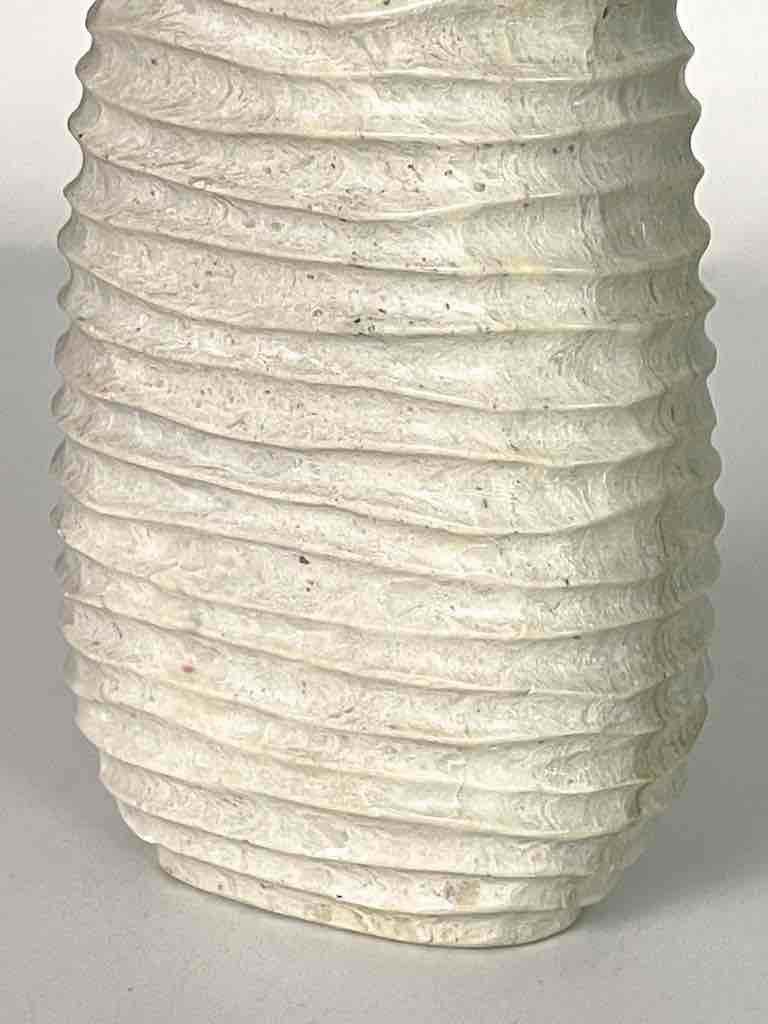 Hand-Carved Tall Soapstone Vietnamese Sculptural Vase