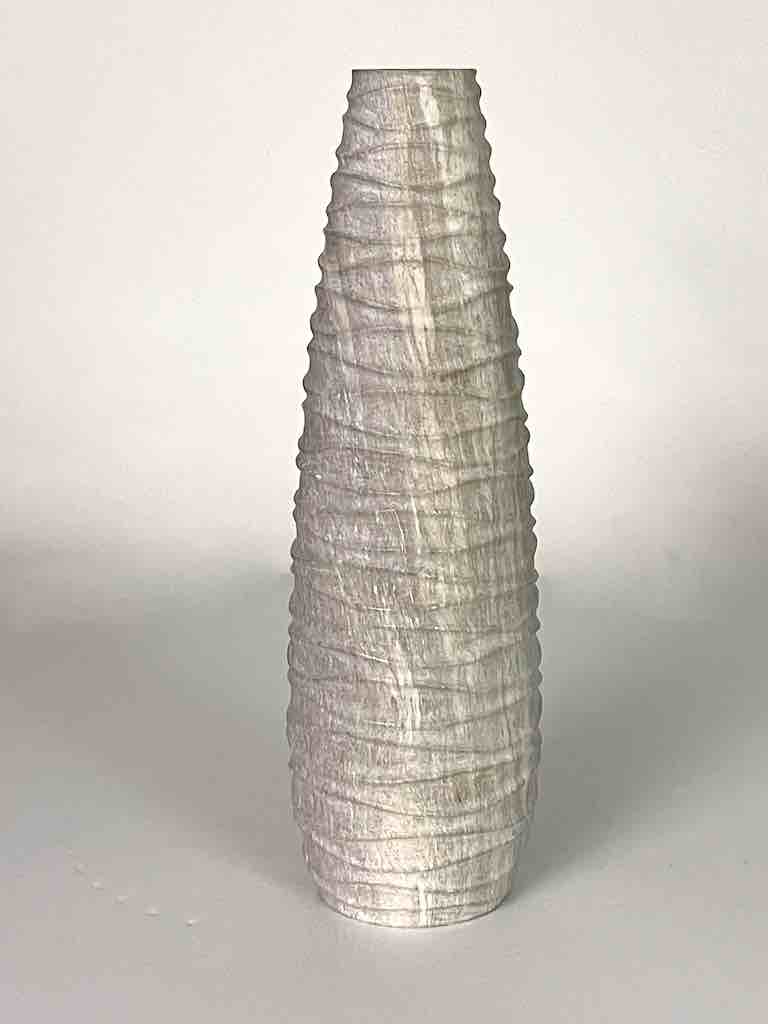 Hand-Carved Tall Soapstone Vietnamese Sculptural Vase