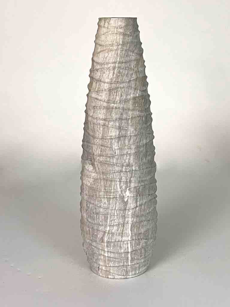 Hand-Carved Tall Soapstone Vietnamese Sculptural Vase