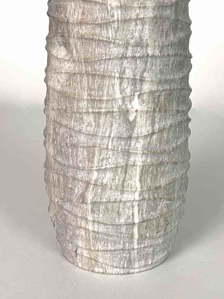Hand-Carved Tall Soapstone Vietnamese Sculptural Vase