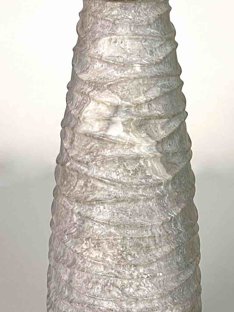 Hand-Carved Tall Soapstone Vietnamese Sculptural Vase