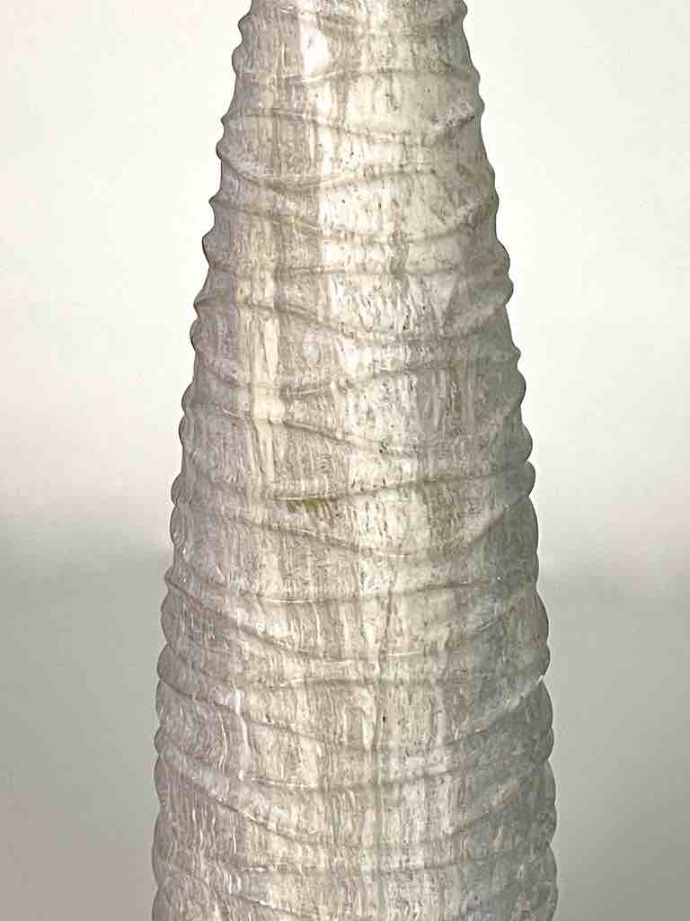 Hand-Carved Tall Soapstone Vietnamese Sculptural Vase