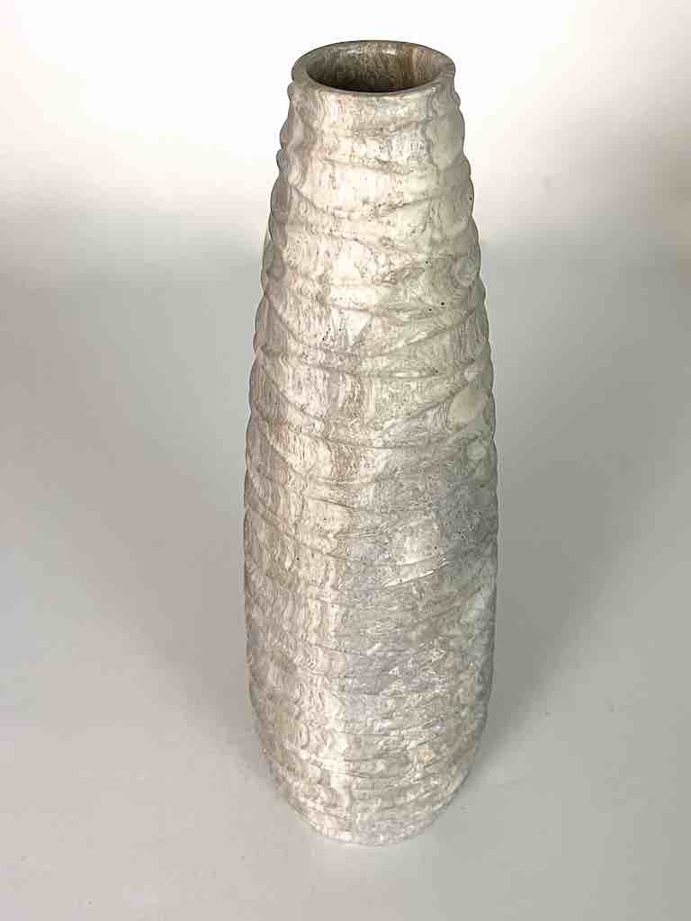Hand-Carved Tall Soapstone Vietnamese Sculptural Vase