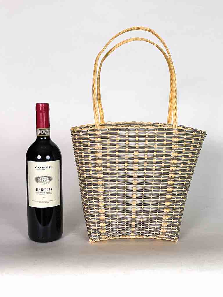 Small Deep Woven Recyclyed Plastic High Capacity Handbag - El Salvador