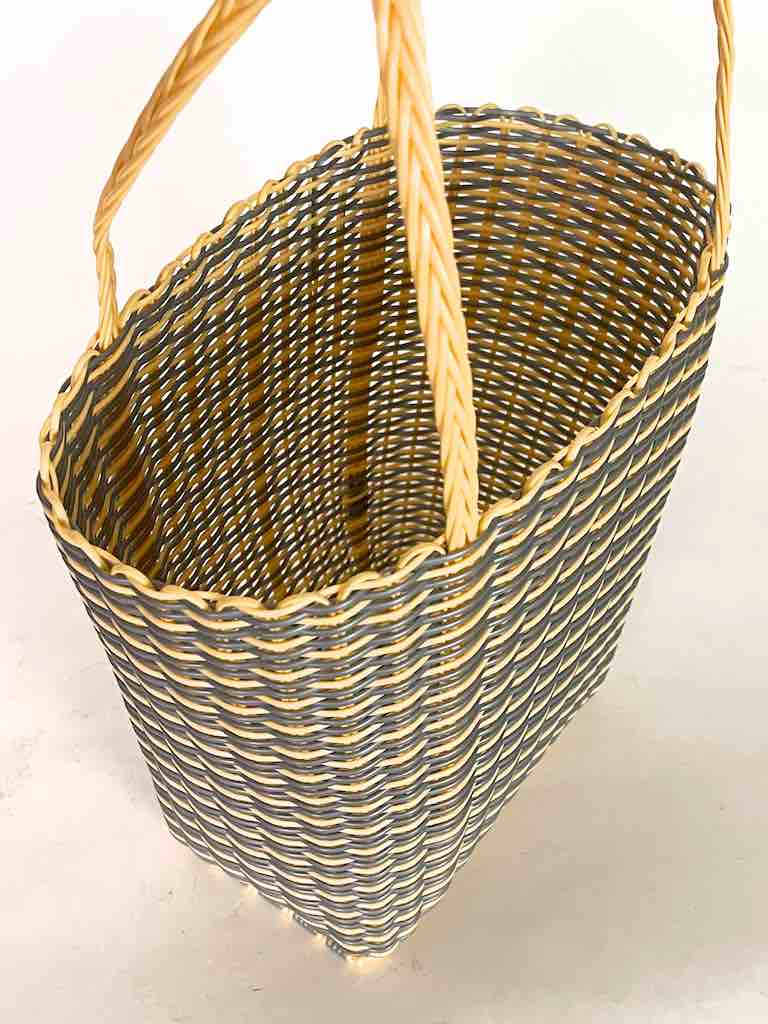 Small Deep Woven Recyclyed Plastic High Capacity Handbag - El Salvador