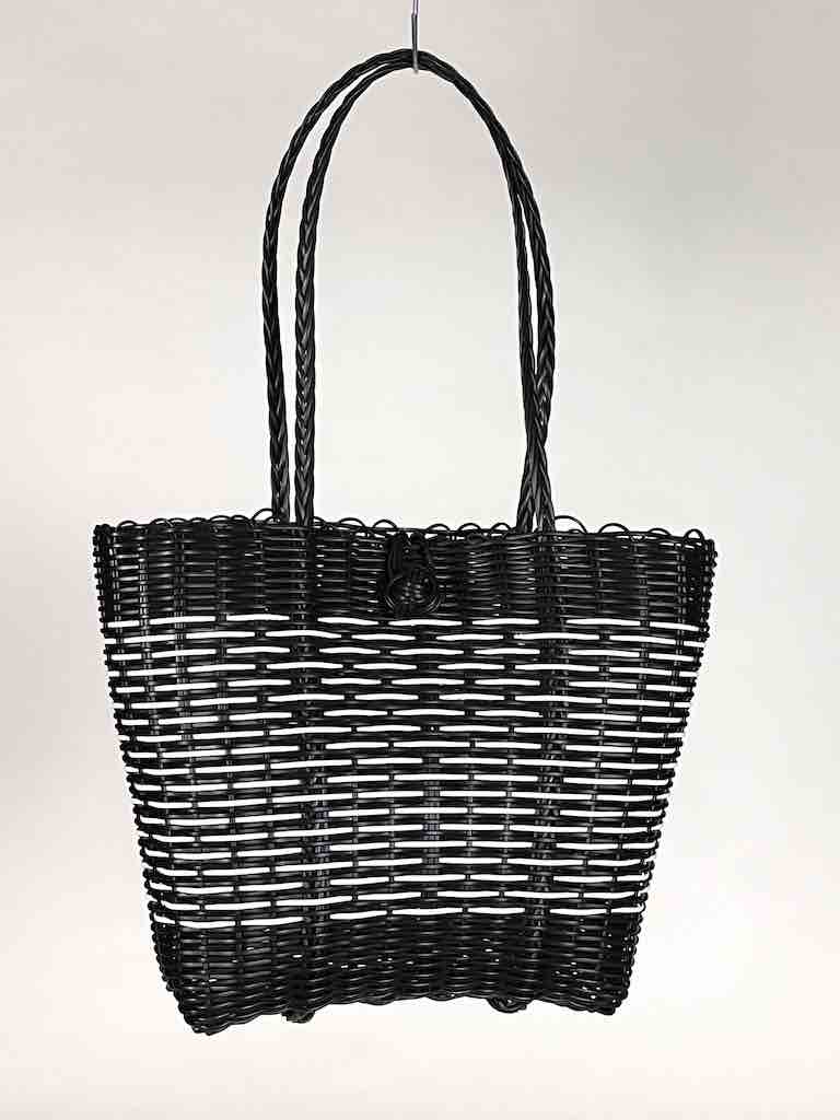 Deep Woven Recyclyed Plastic tote with closure - El Salvador