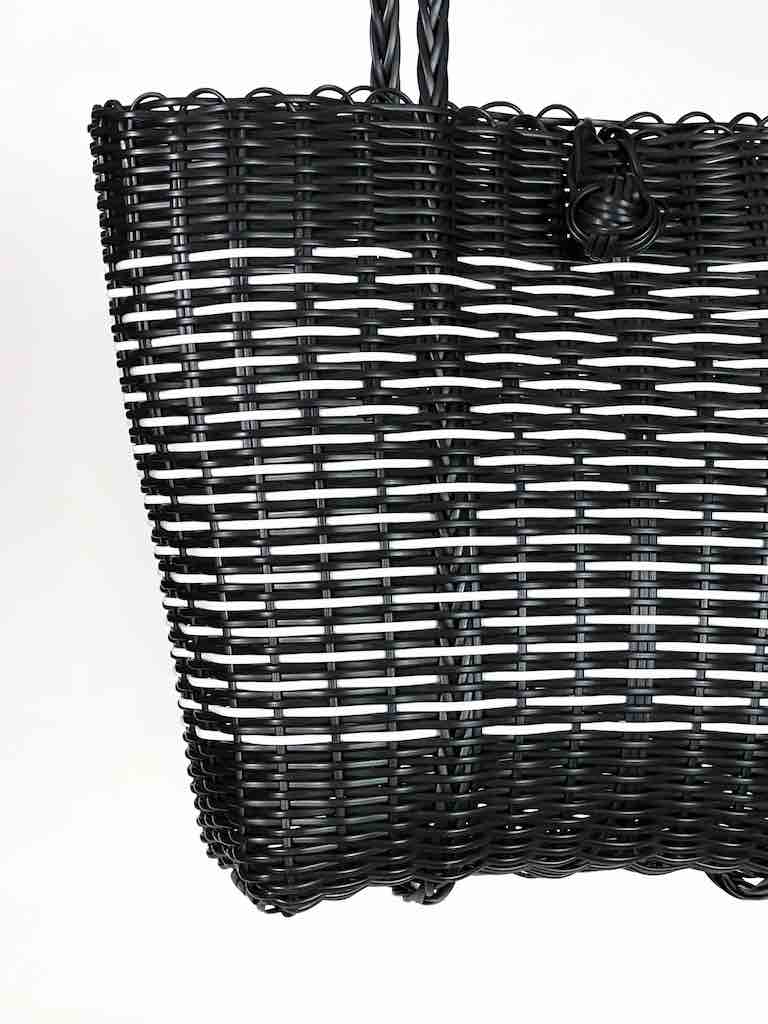 Deep Woven Recyclyed Plastic tote with closure - El Salvador