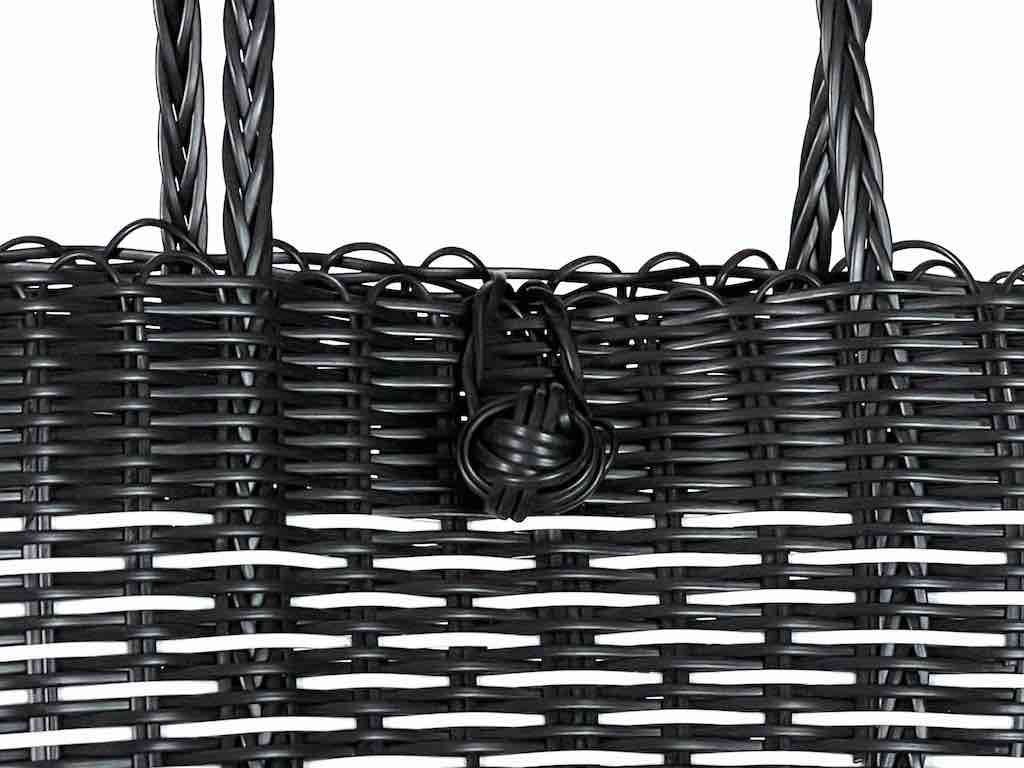 Deep Woven Recyclyed Plastic tote with closure - El Salvador