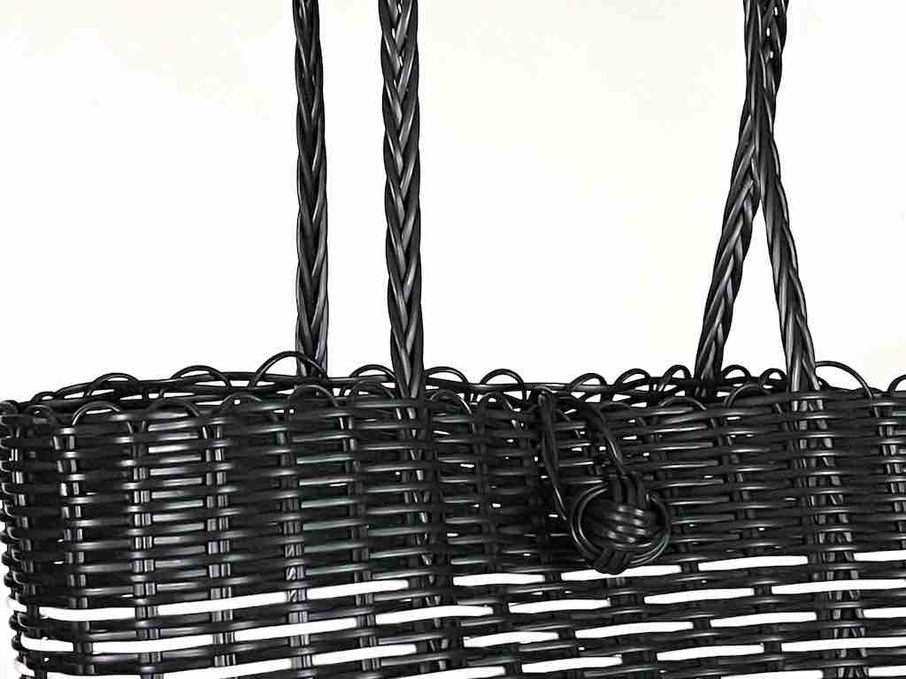 Deep Woven Recyclyed Plastic tote with closure - El Salvador