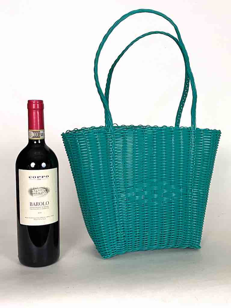 Small Deep Woven Recyclyed Plastic High Capacity Handbag - El Salvador