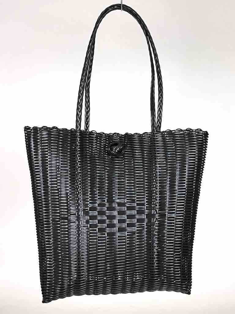 Deep Woven Recyclyed Plastic tote with closure - El Salvador