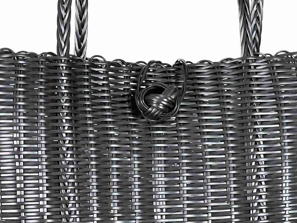 Deep Woven Recyclyed Plastic tote with closure - El Salvador