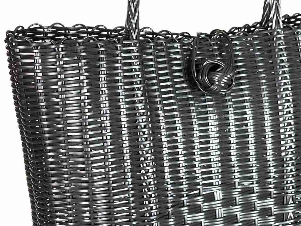 Deep Woven Recyclyed Plastic tote with closure - El Salvador